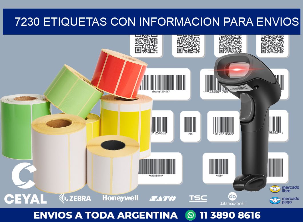 7230 ETIQUETAS CON INFORMACION PARA ENVIOS