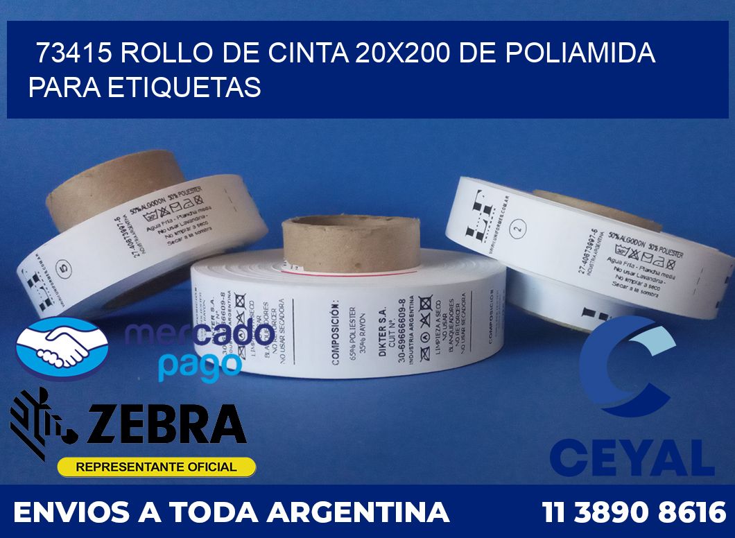 73415 ROLLO DE CINTA 20X200 DE POLIAMIDA PARA ETIQUETAS