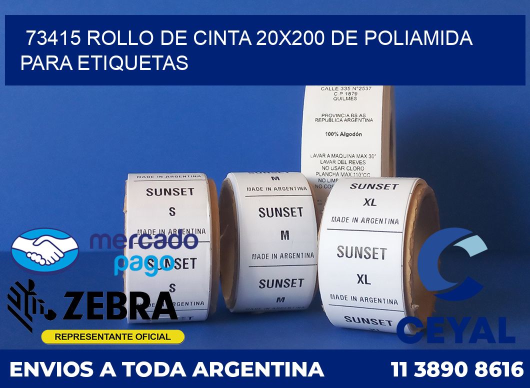 73415 ROLLO DE CINTA 20X200 DE POLIAMIDA PARA ETIQUETAS