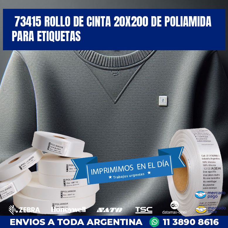 73415 ROLLO DE CINTA 20X200 DE POLIAMIDA PARA ETIQUETAS