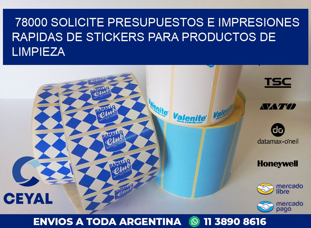 78000 SOLICITE PRESUPUESTOS E IMPRESIONES RAPIDAS DE STICKERS PARA PRODUCTOS DE LIMPIEZA