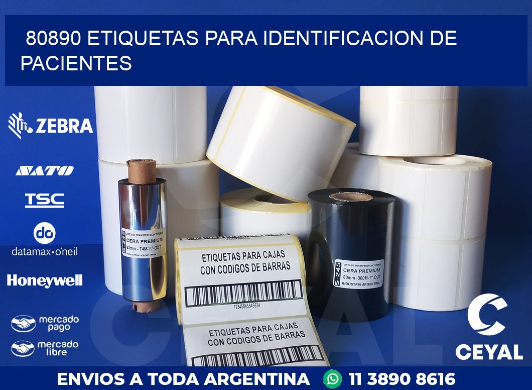 80890 ETIQUETAS PARA IDENTIFICACION DE PACIENTES