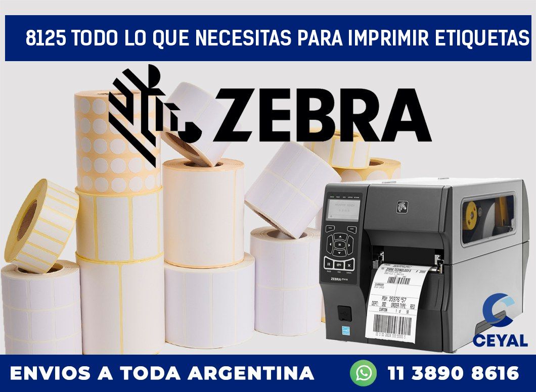 8125 TODO LO QUE NECESITAS PARA IMPRIMIR ETIQUETAS