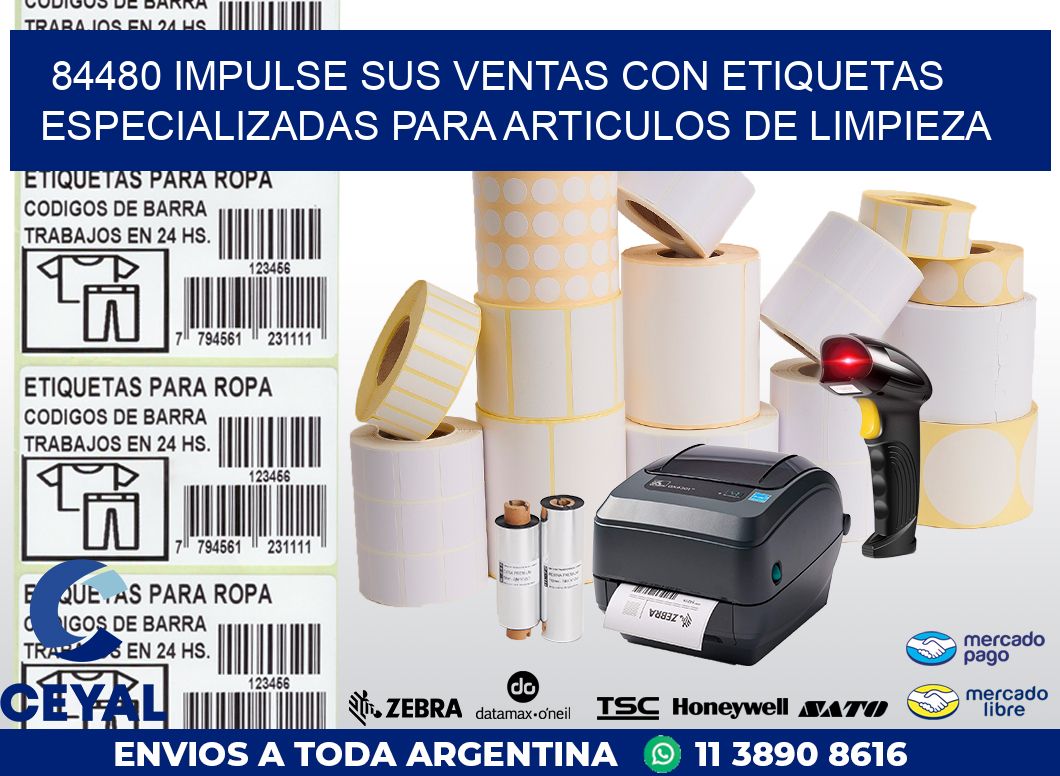 84480 IMPULSE SUS VENTAS CON ETIQUETAS ESPECIALIZADAS PARA ARTICULOS DE LIMPIEZA