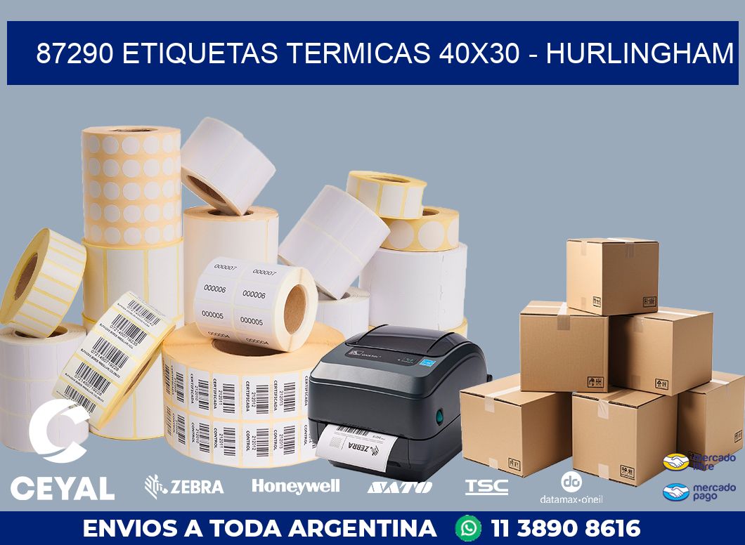 87290 ETIQUETAS TERMICAS 40X30 - HURLINGHAM