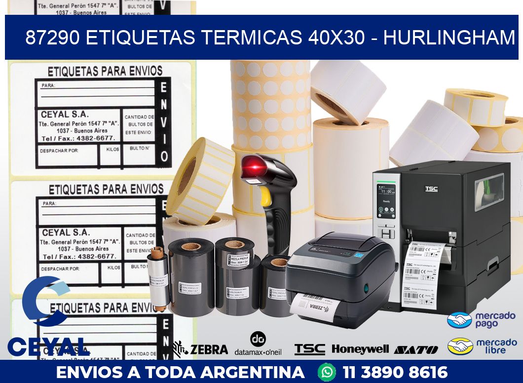 87290 ETIQUETAS TERMICAS 40X30 – HURLINGHAM
