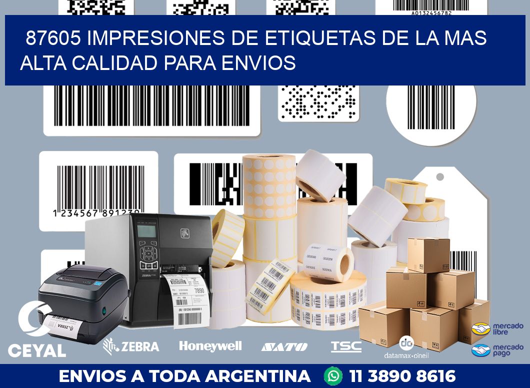 87605 IMPRESIONES DE ETIQUETAS DE LA MAS ALTA CALIDAD PARA ENVIOS