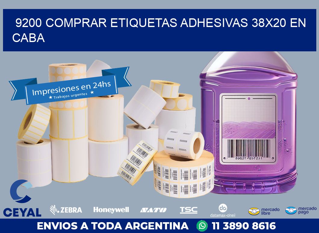 9200 COMPRAR ETIQUETAS ADHESIVAS 38X20 EN CABA