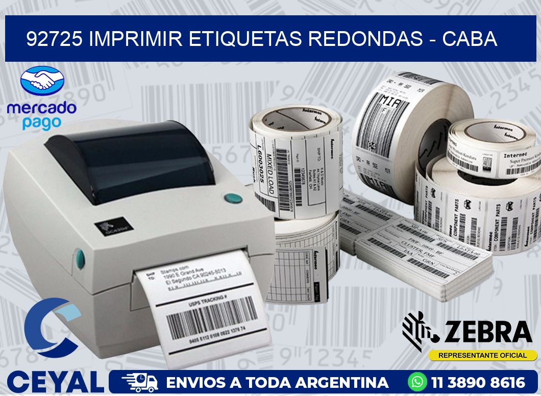 92725 IMPRIMIR ETIQUETAS REDONDAS - CABA