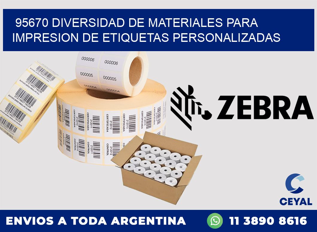 95670 DIVERSIDAD DE MATERIALES PARA IMPRESION DE ETIQUETAS PERSONALIZADAS