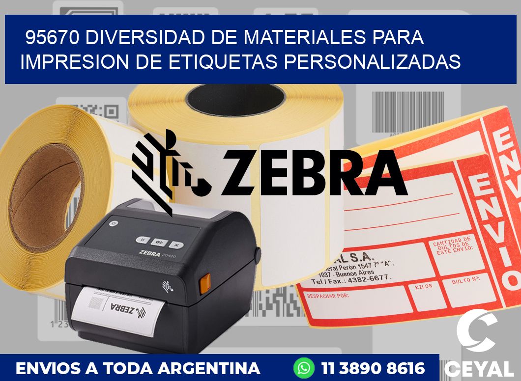 95670 DIVERSIDAD DE MATERIALES PARA IMPRESION DE ETIQUETAS PERSONALIZADAS