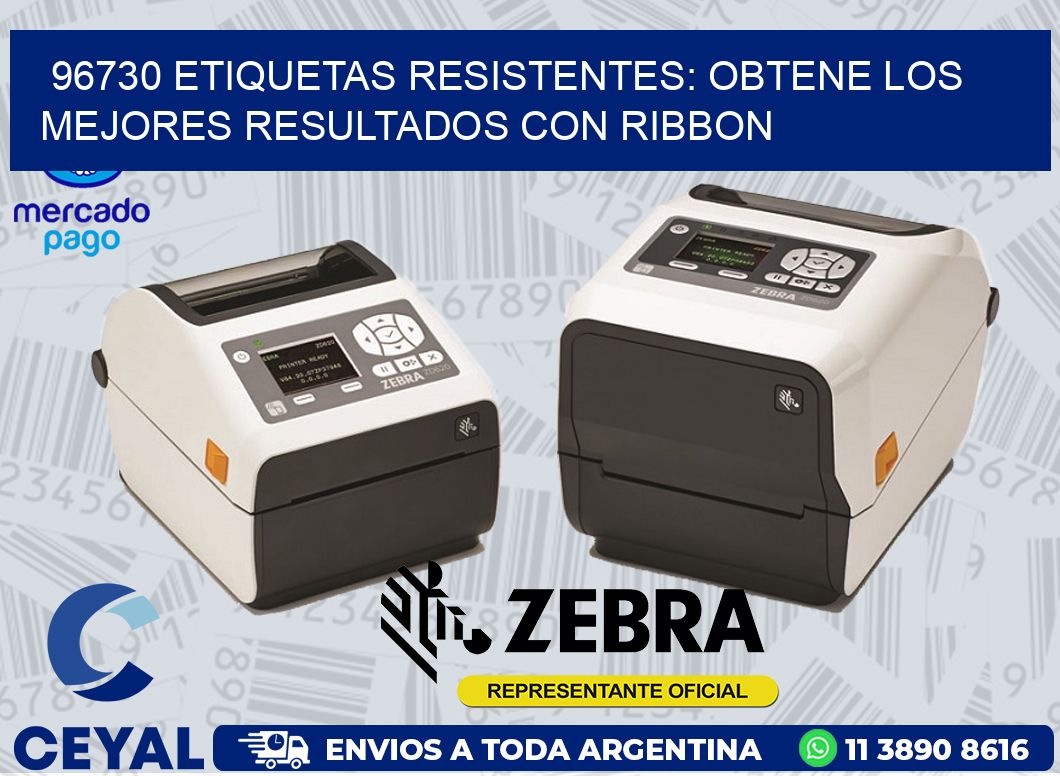 96730 ETIQUETAS RESISTENTES: OBTENE LOS MEJORES RESULTADOS CON RIBBON
