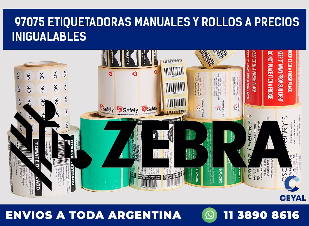 97075 ETIQUETADORAS MANUALES Y ROLLOS A PRECIOS INIGUALABLES