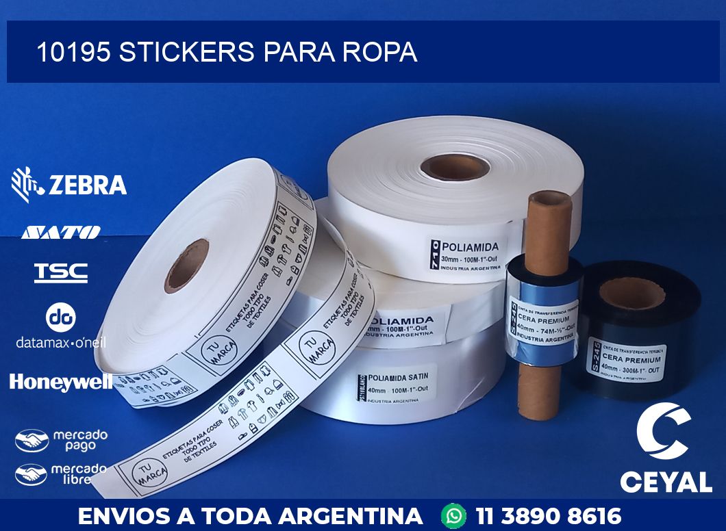 10195 STICKERS PARA ROPA