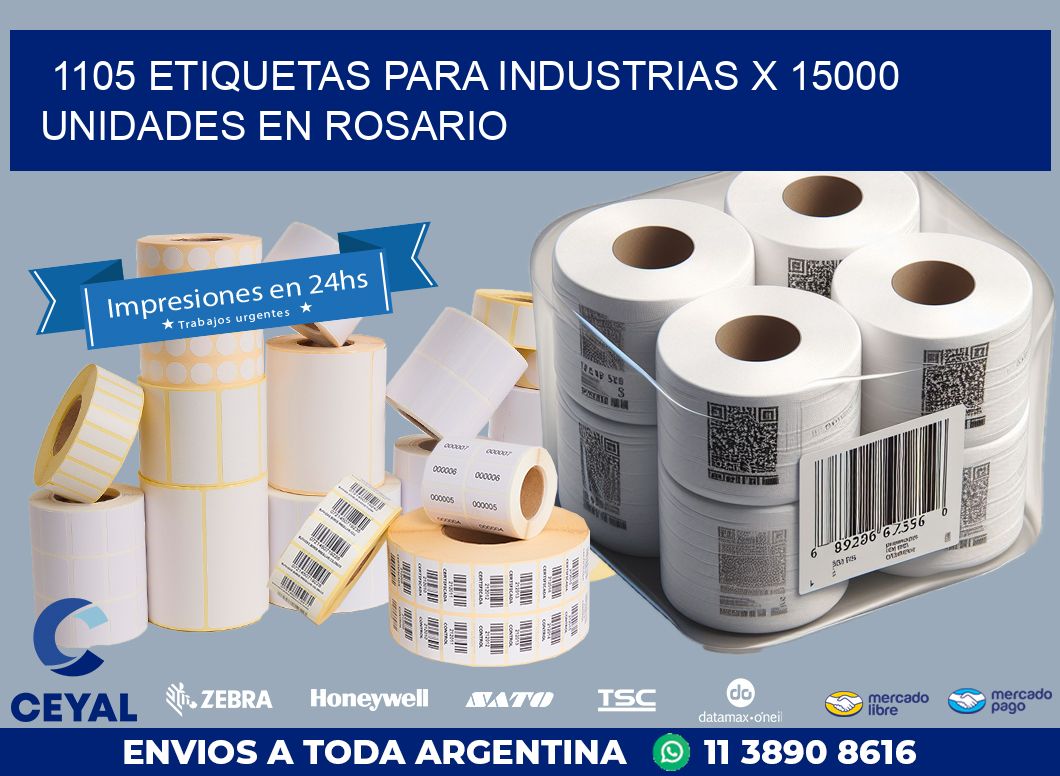 1105 ETIQUETAS PARA INDUSTRIAS x 15000 UNIDADES EN ROSARIO