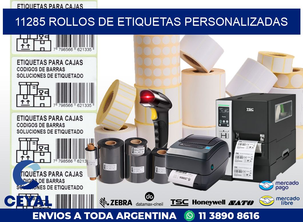 11285 ROLLOS DE ETIQUETAS PERSONALIZADAS