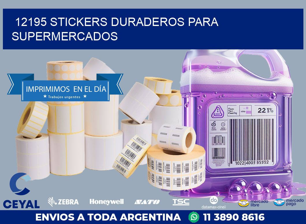 12195 STICKERS DURADEROS PARA SUPERMERCADOS