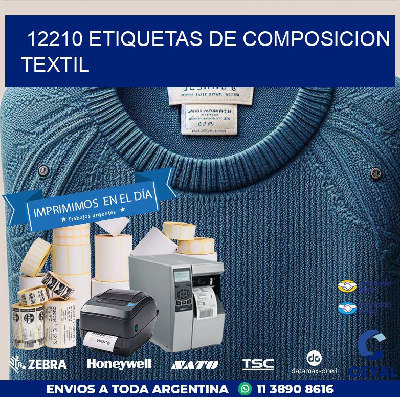 12210 ETIQUETAS DE COMPOSICION TEXTIL
