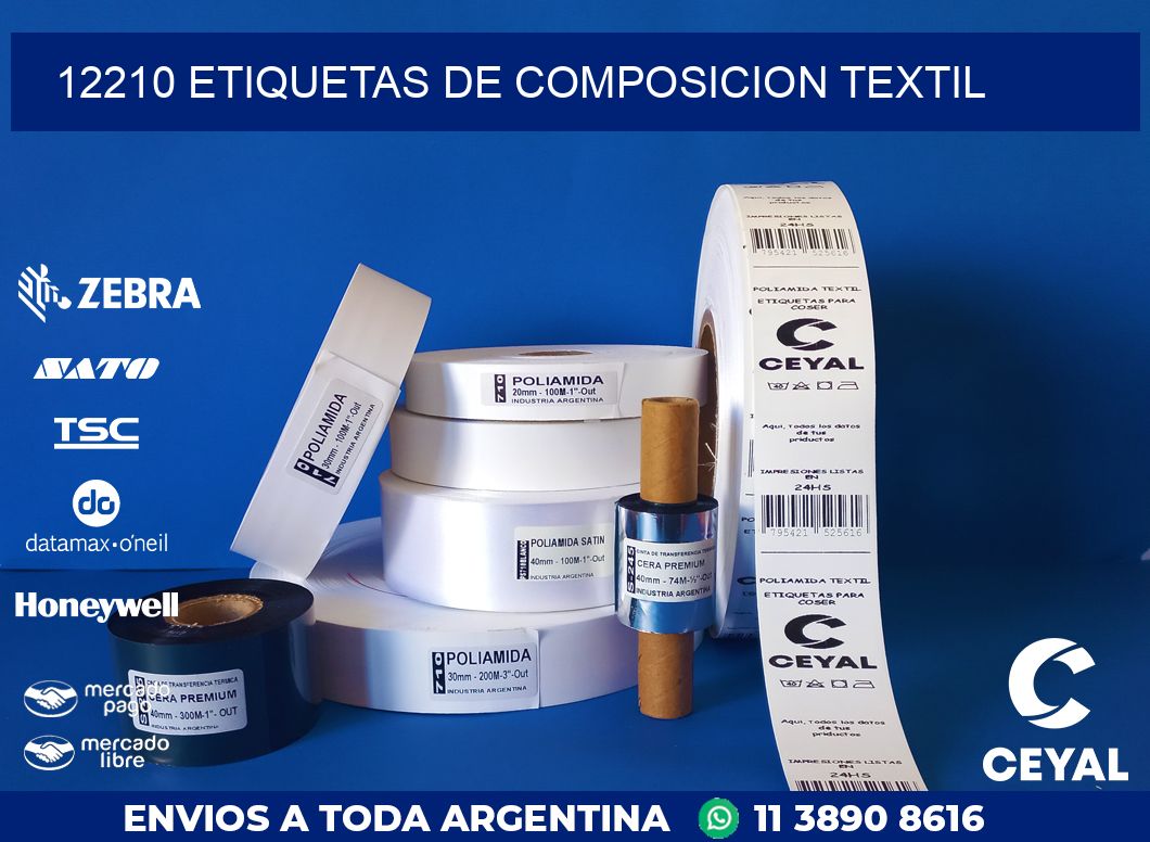 12210 ETIQUETAS DE COMPOSICION TEXTIL