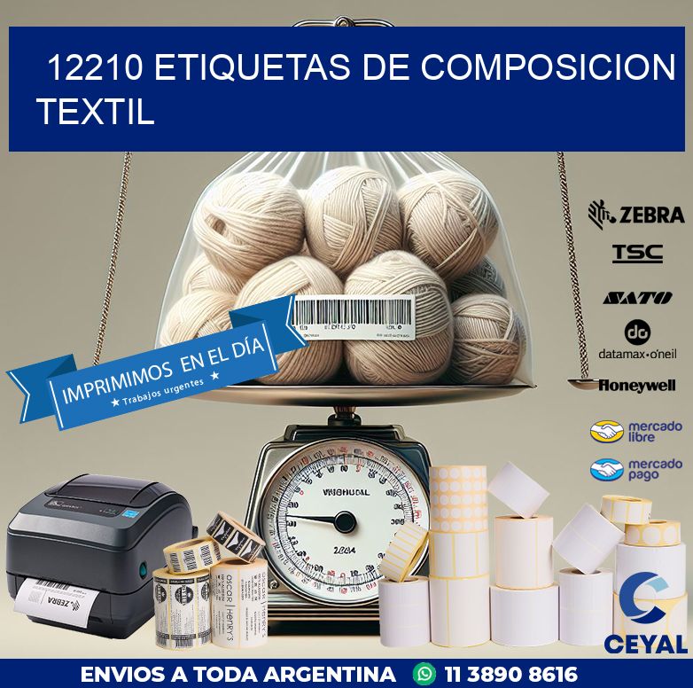 12210 ETIQUETAS DE COMPOSICION TEXTIL
