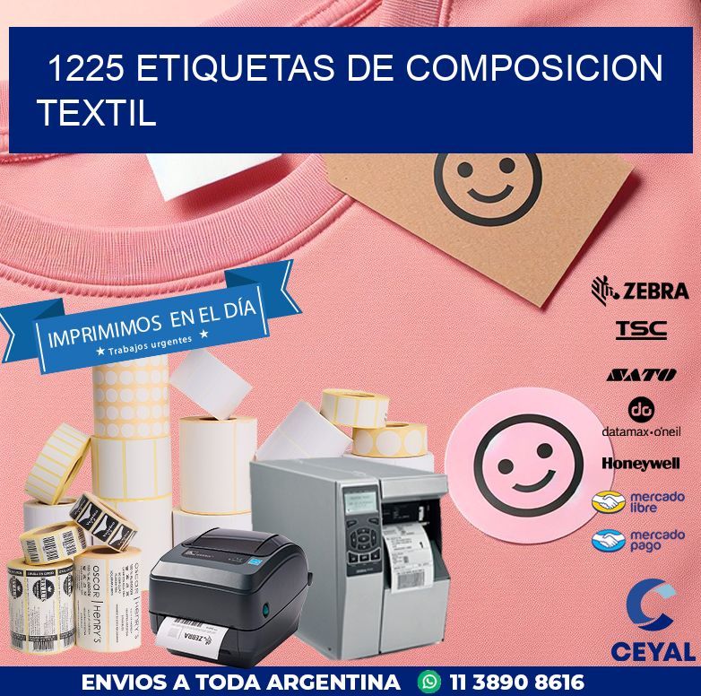 1225 ETIQUETAS DE COMPOSICION TEXTIL