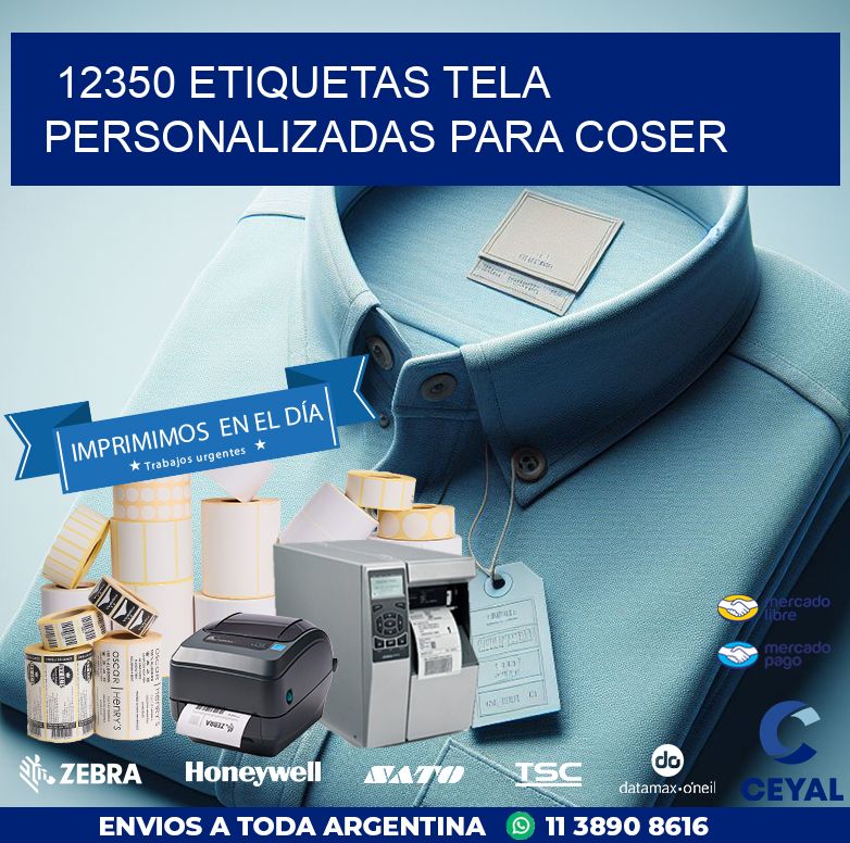 12350 ETIQUETAS TELA PERSONALIZADAS PARA COSER