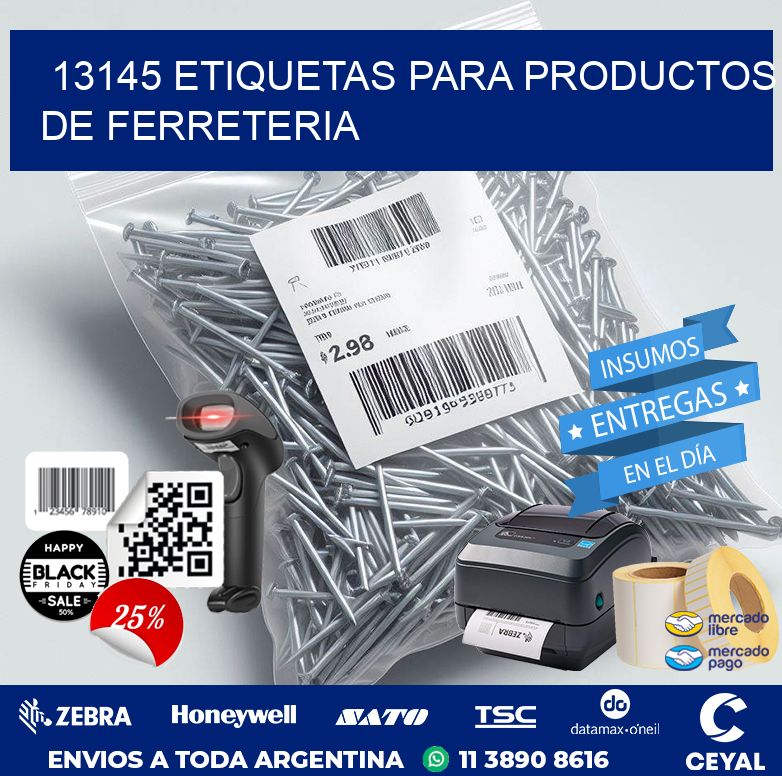 13145 ETIQUETAS PARA PRODUCTOS DE FERRETERIA