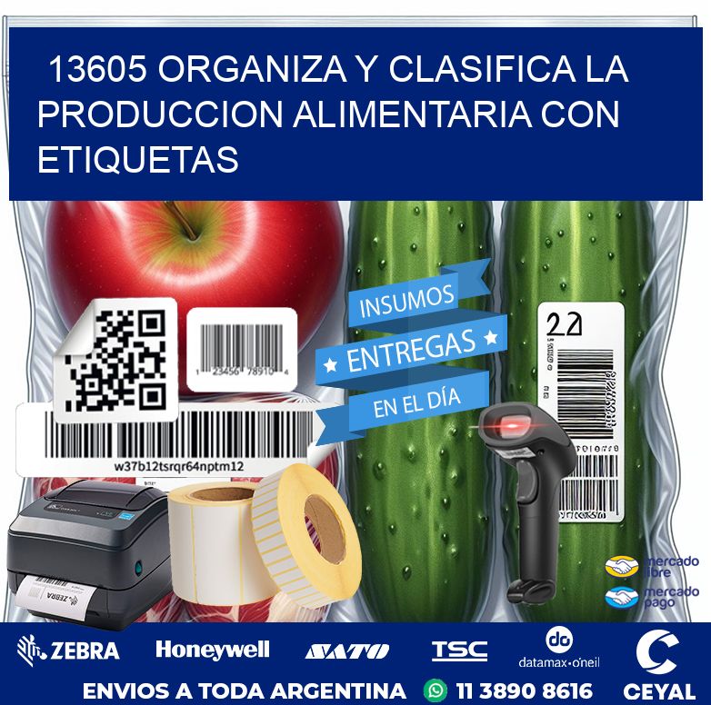 13605 ORGANIZA Y CLASIFICA LA PRODUCCION ALIMENTARIA CON ETIQUETAS