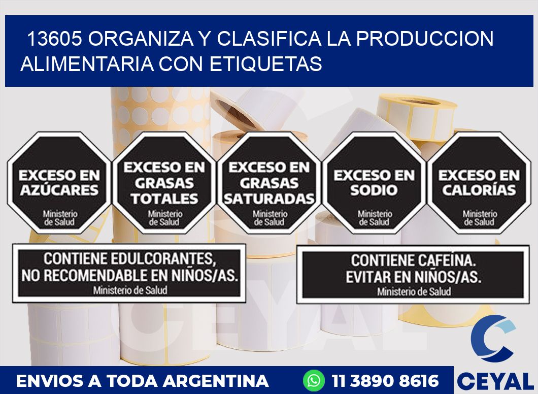 13605 ORGANIZA Y CLASIFICA LA PRODUCCION ALIMENTARIA CON ETIQUETAS