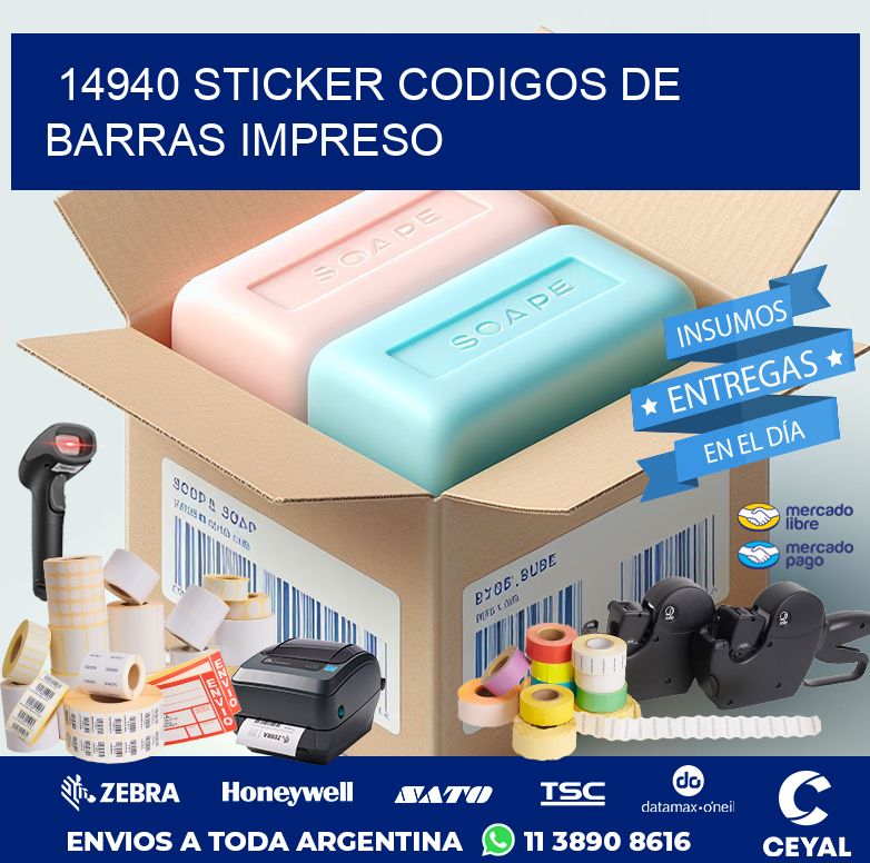 14940 STICKER CODIGOS DE BARRAS IMPRESO