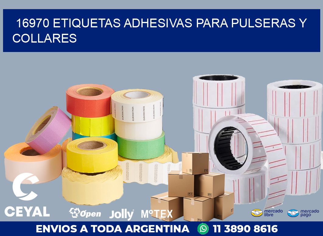 16970 ETIQUETAS ADHESIVAS PARA PULSERAS Y COLLARES