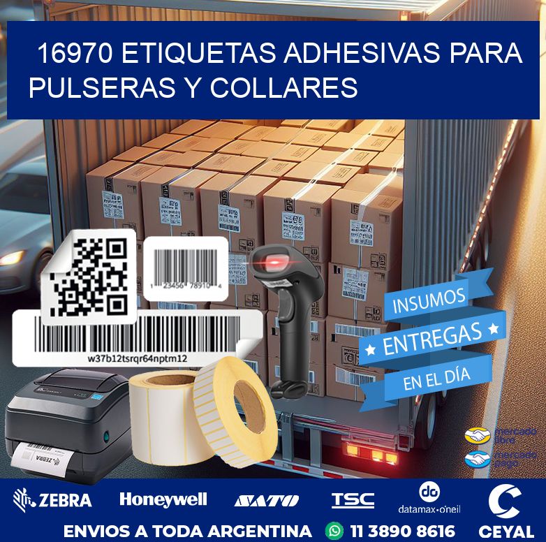 16970 ETIQUETAS ADHESIVAS PARA PULSERAS Y COLLARES