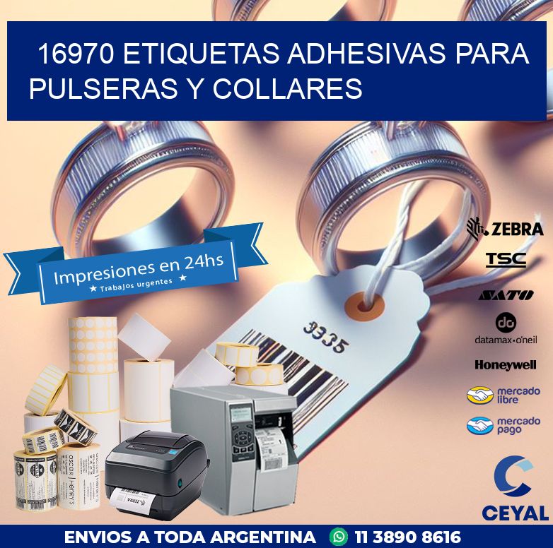 16970 ETIQUETAS ADHESIVAS PARA PULSERAS Y COLLARES
