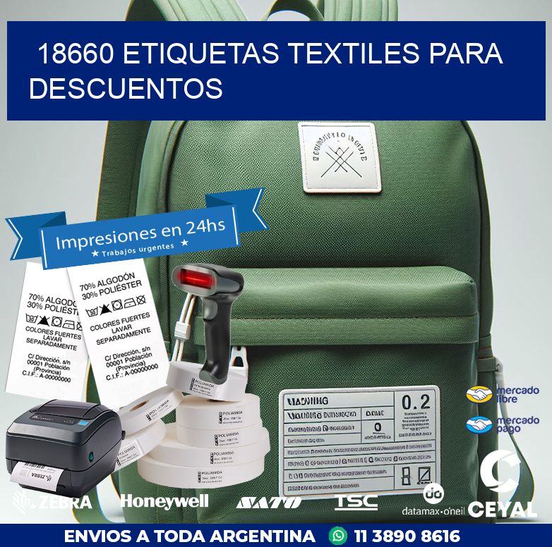 18660 ETIQUETAS TEXTILES PARA DESCUENTOS