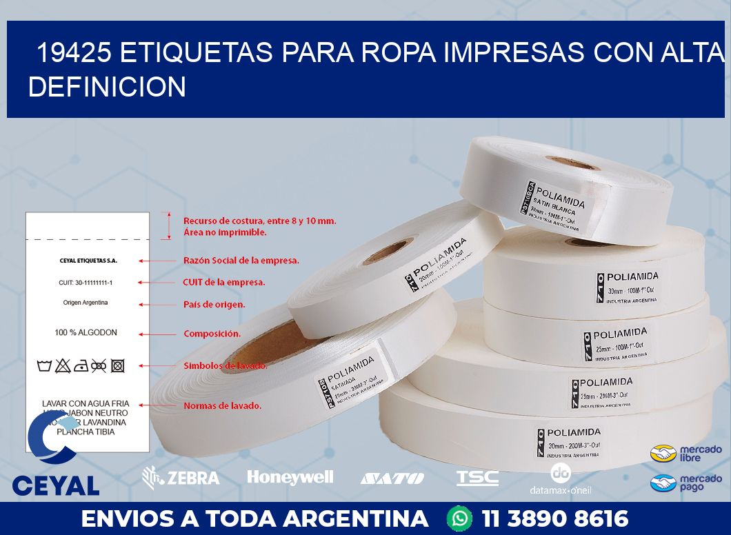19425 ETIQUETAS PARA ROPA IMPRESAS CON ALTA DEFINICION