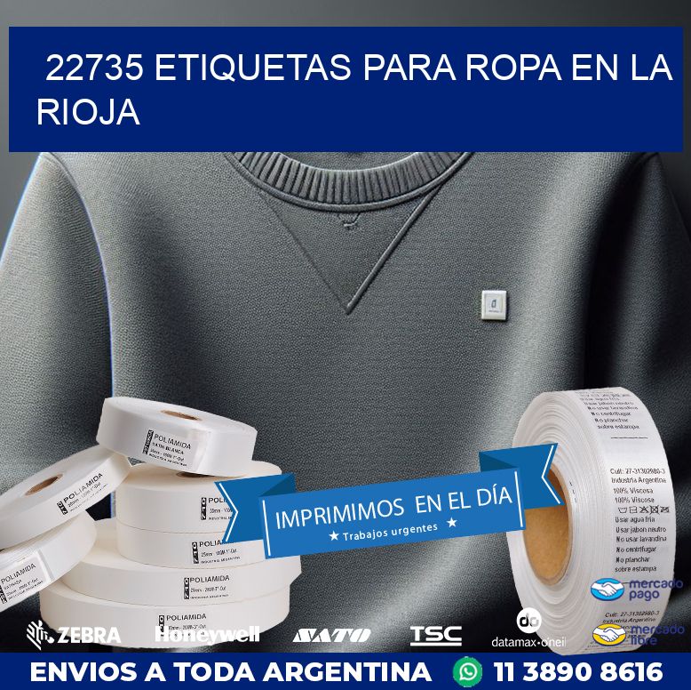 22735 ETIQUETAS PARA ROPA EN LA RIOJA