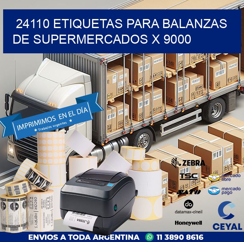 24110 ETIQUETAS PARA BALANZAS DE SUPERMERCADOS X 9000