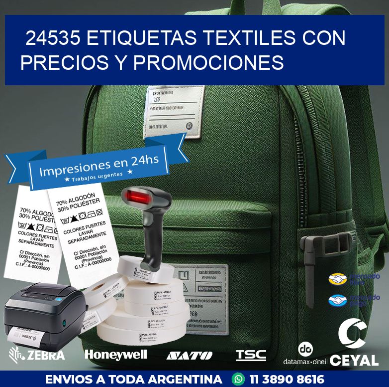 24535 ETIQUETAS TEXTILES CON PRECIOS Y PROMOCIONES