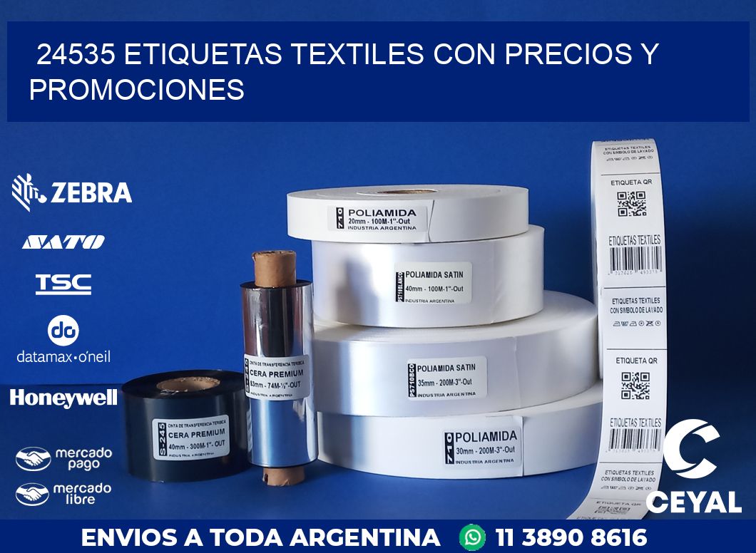 24535 ETIQUETAS TEXTILES CON PRECIOS Y PROMOCIONES