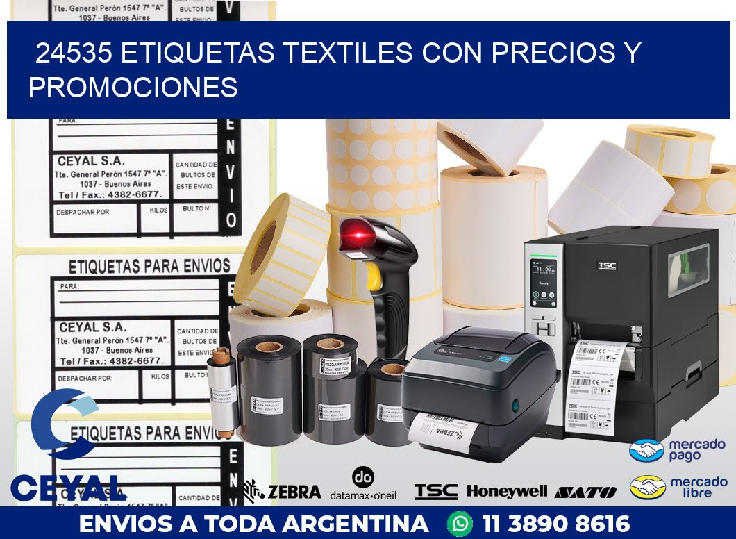 24535 ETIQUETAS TEXTILES CON PRECIOS Y PROMOCIONES