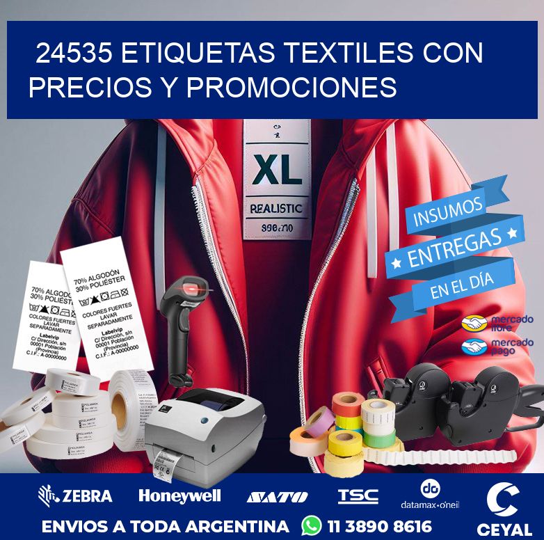 24535 ETIQUETAS TEXTILES CON PRECIOS Y PROMOCIONES