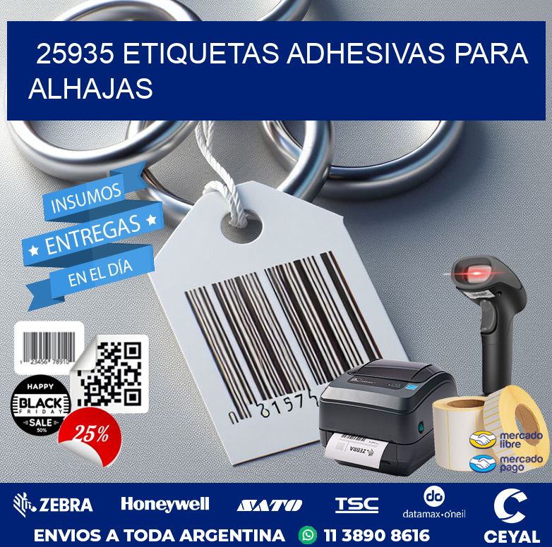 25935 ETIQUETAS ADHESIVAS PARA ALHAJAS