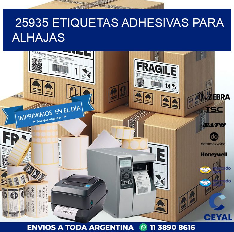25935 ETIQUETAS ADHESIVAS PARA ALHAJAS