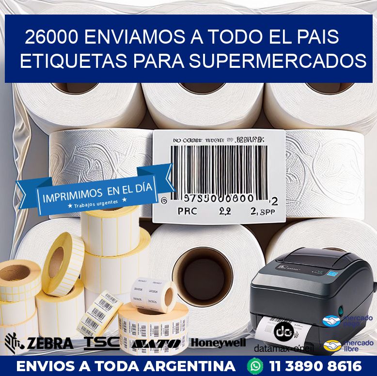 26000 ENVIAMOS A TODO EL PAIS ETIQUETAS PARA SUPERMERCADOS