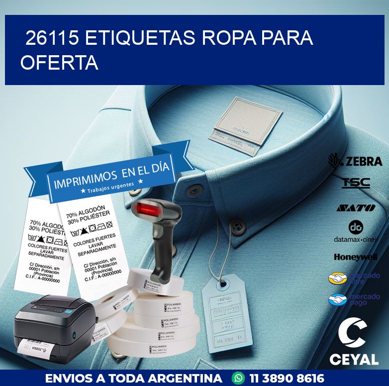 26115 ETIQUETAS ROPA PARA OFERTA