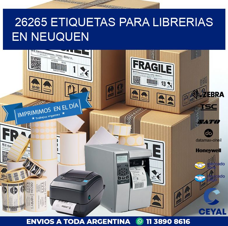 26265 ETIQUETAS PARA LIBRERIAS EN NEUQUEN