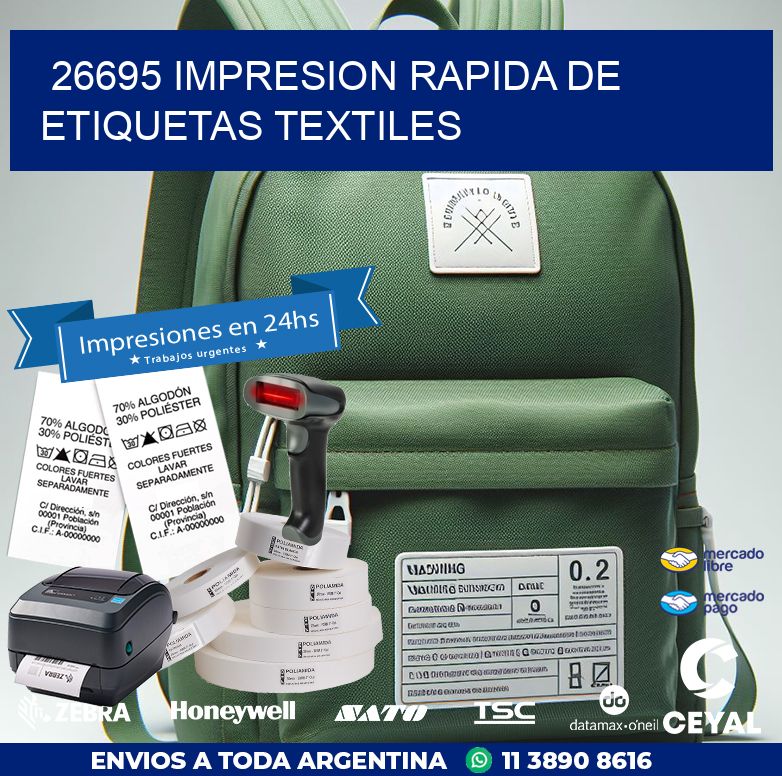 26695 IMPRESION RAPIDA DE ETIQUETAS TEXTILES