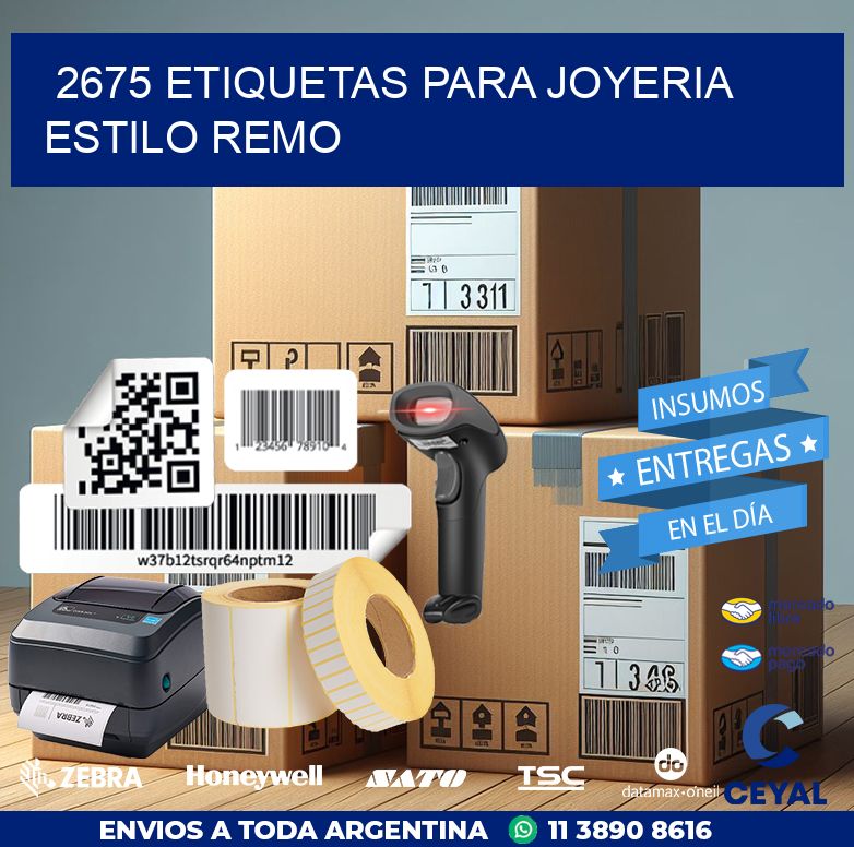 2675 ETIQUETAS PARA JOYERIA ESTILO REMO