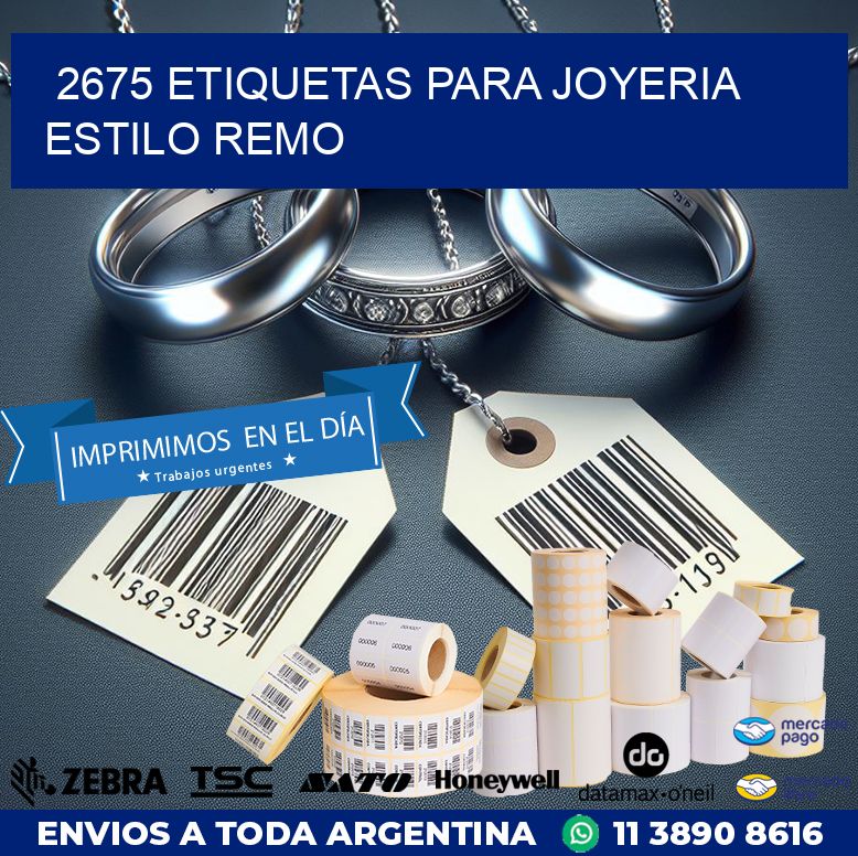 2675 ETIQUETAS PARA JOYERIA ESTILO REMO