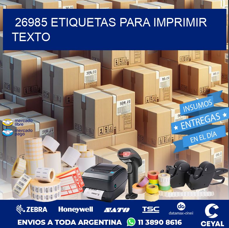 26985 ETIQUETAS PARA IMPRIMIR TEXTO